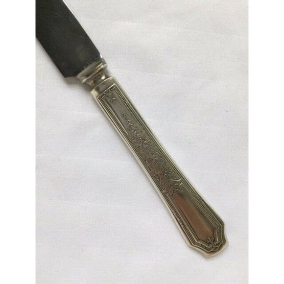 1847 ROGERS BROS INTL SILVERPLATE FRENCH DINNER KNIFE 1924 ANCESTRAL PATTERN 9" - Picture 4 of 8